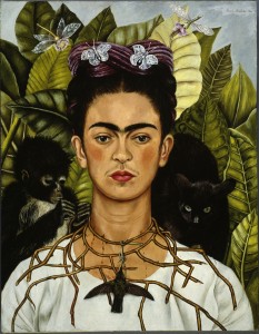 Frida Kahlo Autoritratto con collana di spine, 1940 Olio su tela, cm 63,5 x 49,5 Harry Ransom Center, Austin © Banco de México Diego Rivera & Frida Kahlo Museums Trust, México D.F. by SIAE 2014 