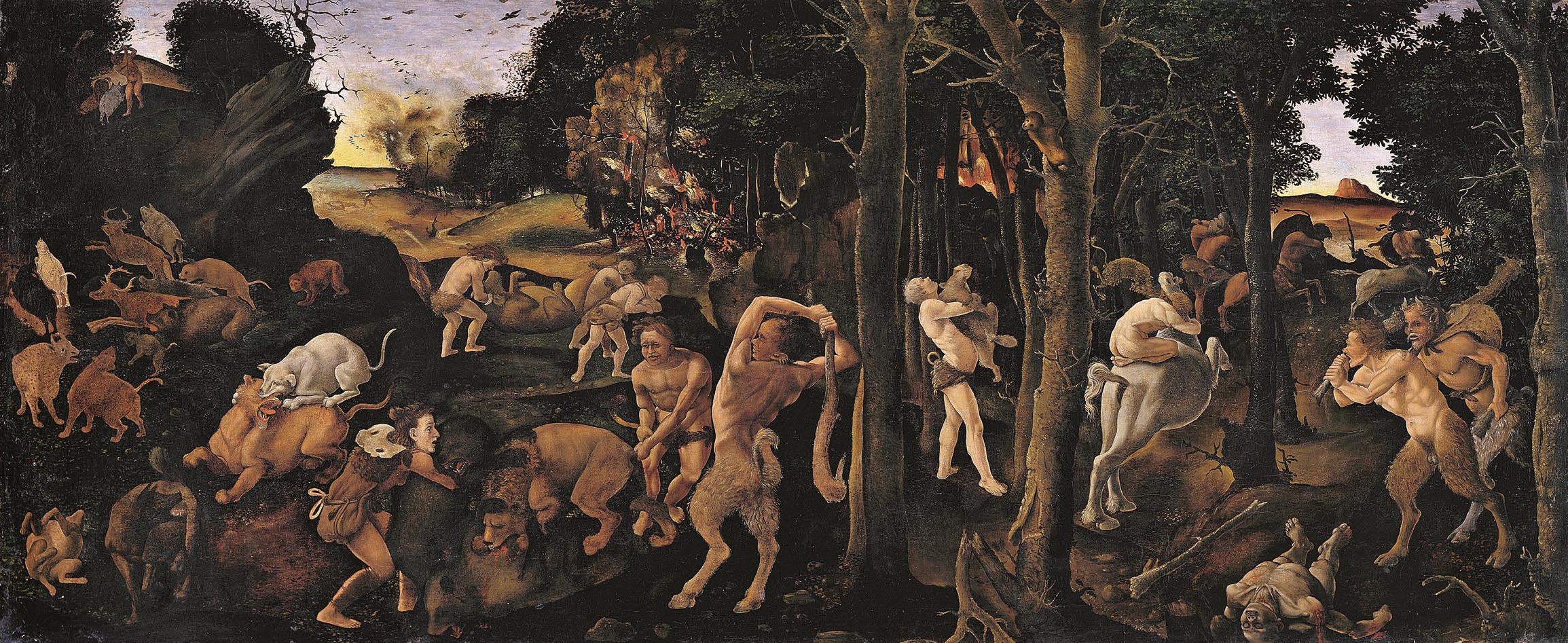 Piero di Cosimo (Firenze 1462 – 1522), La caccia, 1494-1500 circa, Dipinto su tavola trasferito su masonite, New York, The Metropolitan Museum of Art, Dono di Robert Gordon 