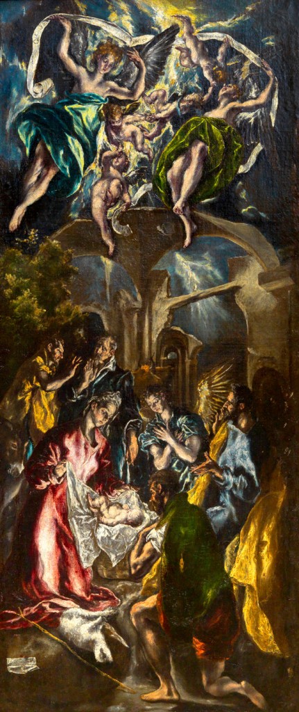 El Greco, Adorazione dei Pastori e Battesimo di Cristo - Olio su tela - 111x47cm - Databile 1600/05 - Galleria Nazionale d’Arte Antica in Palazzo Barberini, Roma (Foto credits Galleria Nazionale d’Arte Antica)