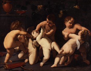 Guido Reni (Bologna 1575 - 1642) Lotta di amorini e baccarini 1613 – 1615 (?) olio su tela, cm 124 x 154 Musei Reali di Torino - Galleria Sabauda