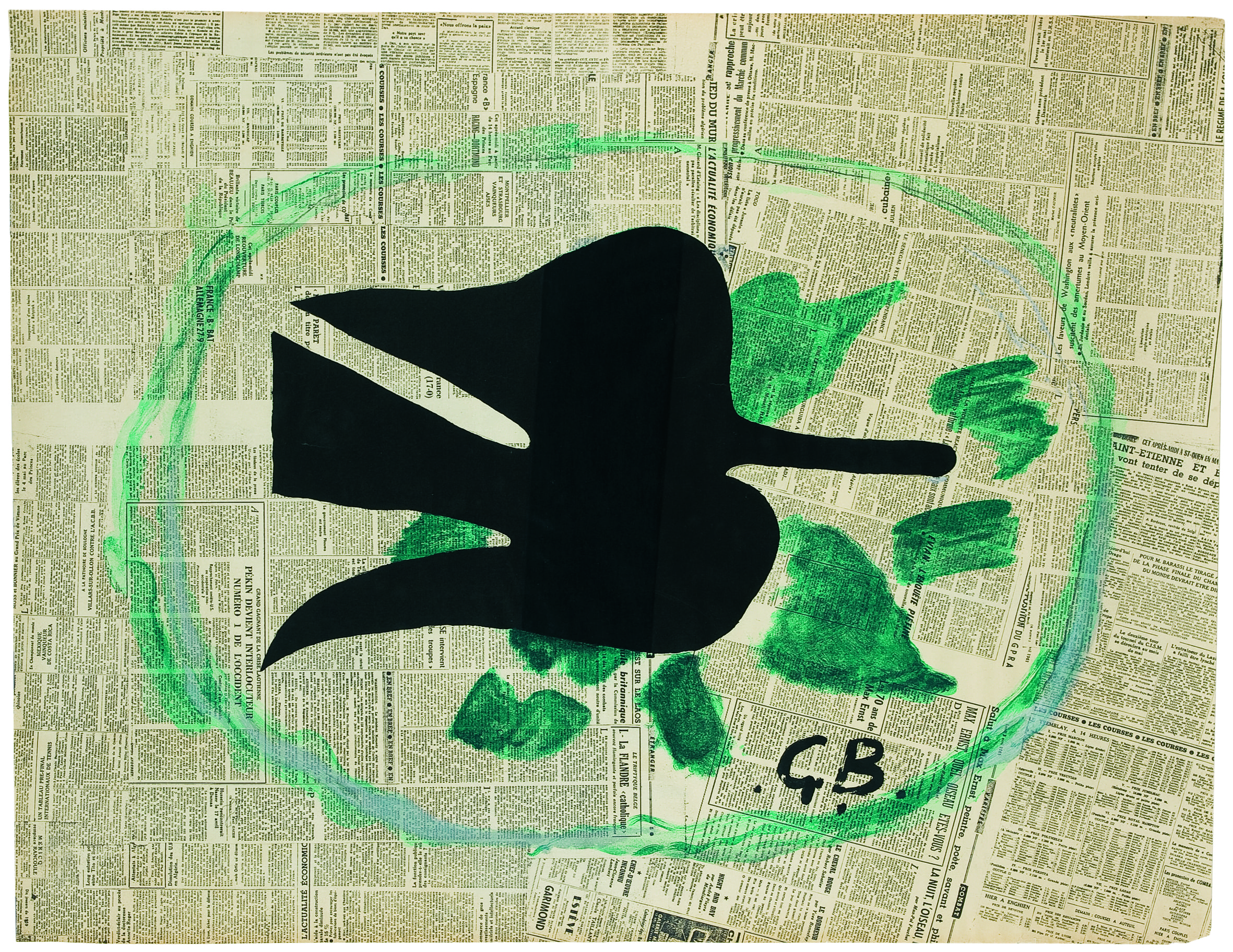 Georges Braque, L’Uccello nel fogliame, 1961, litografia a colori su carta Rives applicata su cartone, 80,5 x 105 cm, Kunstmuseum Pablo Picasso Münster © Georges Braque by SIAE 2019